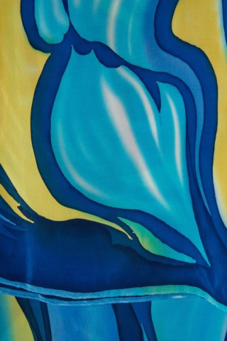 Jedwabna apaszka prawdziwy unikat malowana