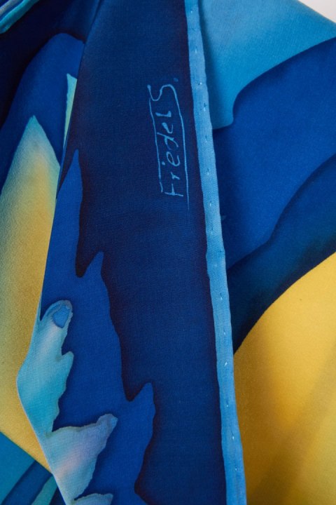 Jedwabna apaszka prawdziwy unikat malowana