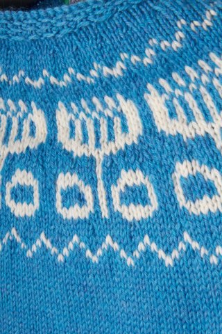 Jedyny sweter rękodzieło wełna piękny kolor - S