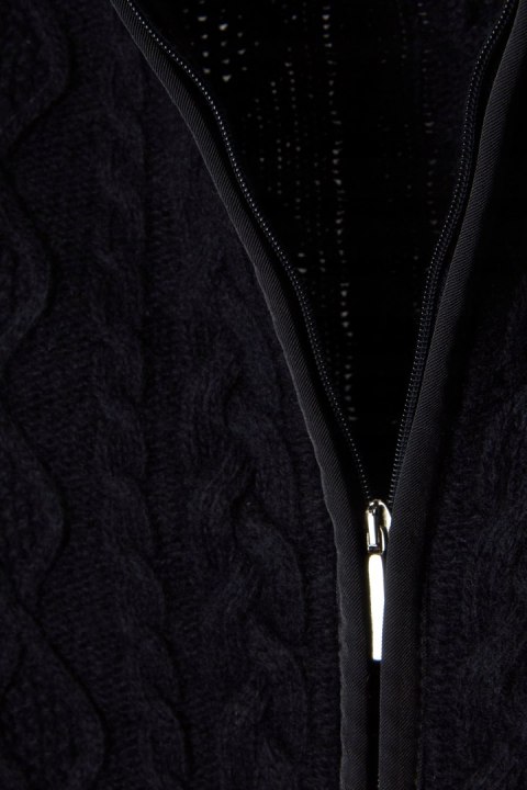 MAX MARA mięciutki sweter wełna ciemny granat piękny splot S