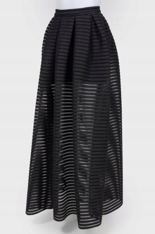 MAJE wyjątkowa długa spódnica żakardowa XS