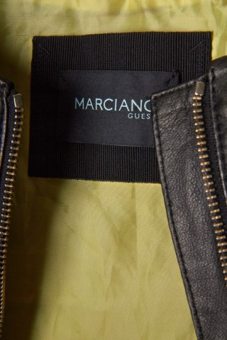 MARCIANO GUESS stylowa marynarka skórzana haftowane rękawy S