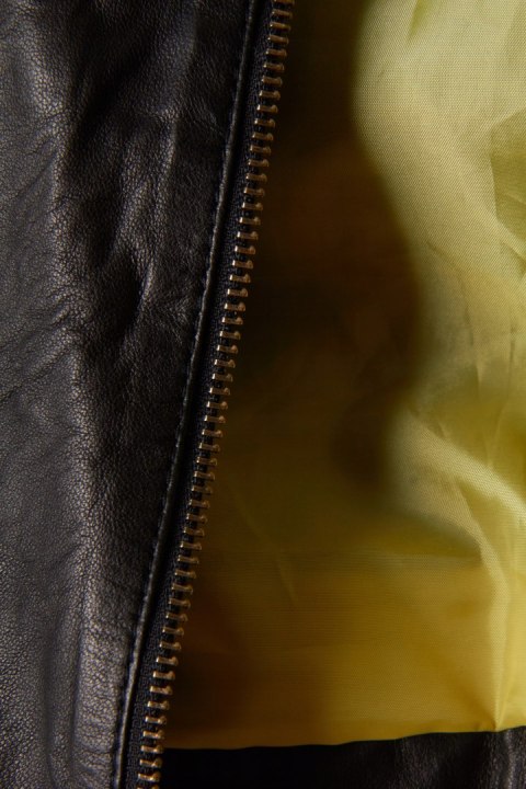 MARCIANO GUESS stylowa marynarka skórzana haftowane rękawy S