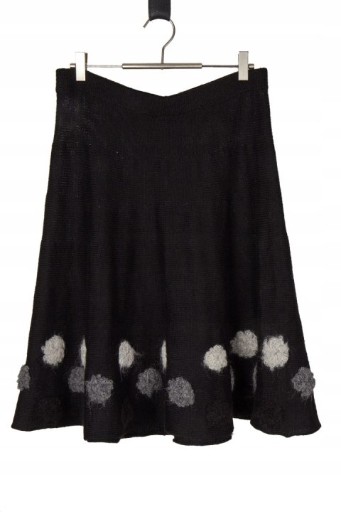 MONTSE BADELL mięciutka unikatowa spódnica dzianina alpaka hand made M