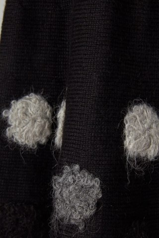 MONTSE BADELL mięciutka unikatowa spódnica dzianina alpaka hand made M