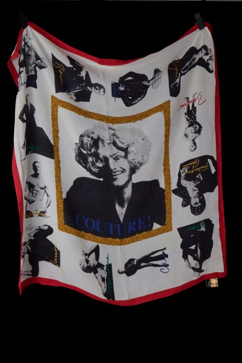 MOSCHINO - niespotykana jedwabna apaszka FRANCO