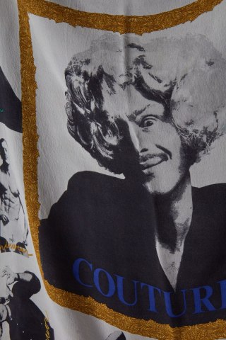 MOSCHINO - niespotykana jedwabna apaszka FRANCO