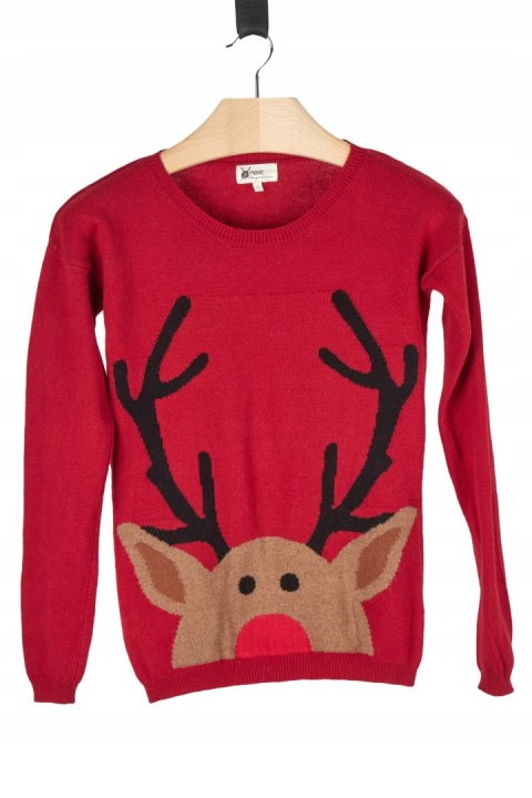 NEXT - ciekawy ciepły sweter z reniferem - 42