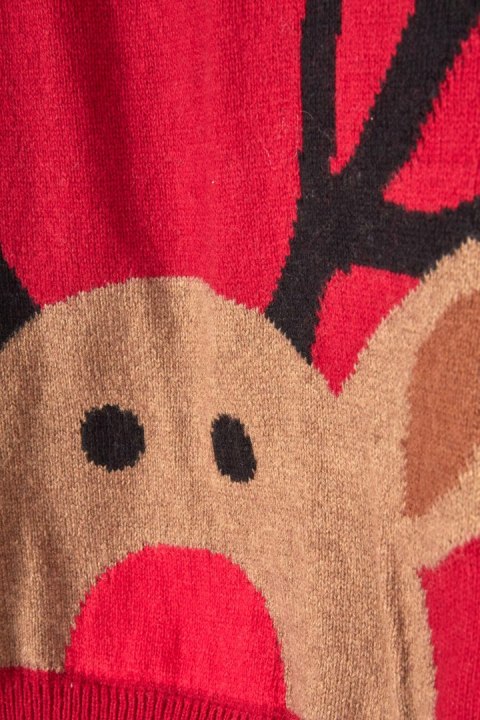 NEXT - ciekawy ciepły sweter z reniferem - 42