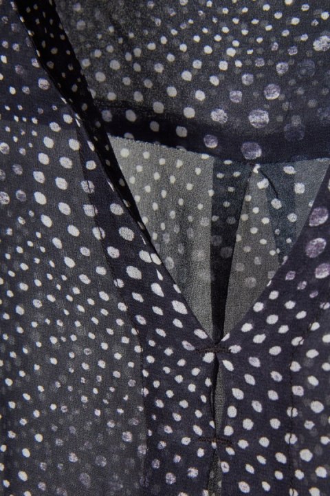 NILE delikatna bluzka koszulowa motyw groszków L