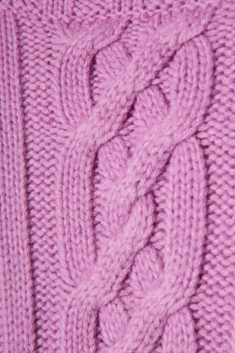 Niebanalny sweter wełna piękny fiołkowy kolor M