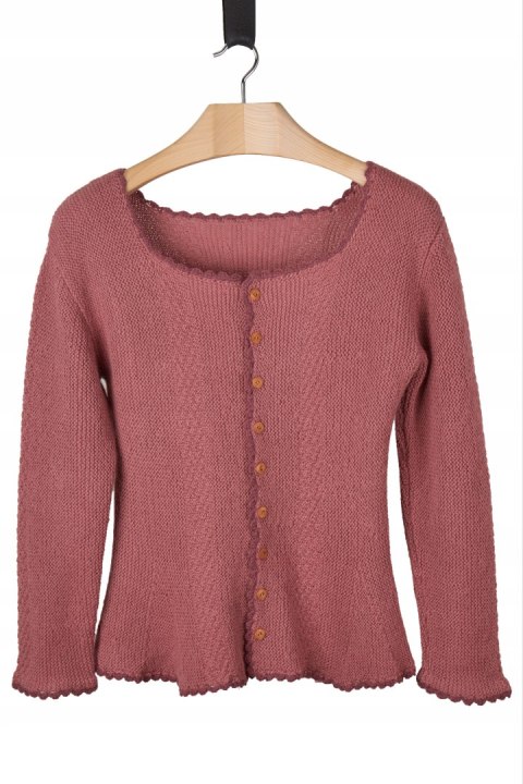 Niespotykany sweter wełniany rękodzieło - L