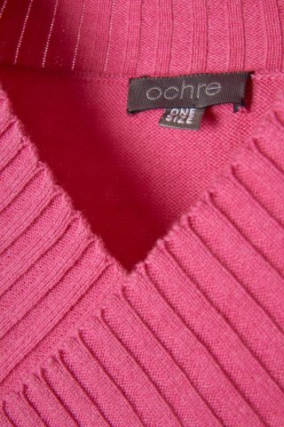 OCHRE NEPAL wyjątkowy sweter wysokiej klasy bawełna róż oversize one size