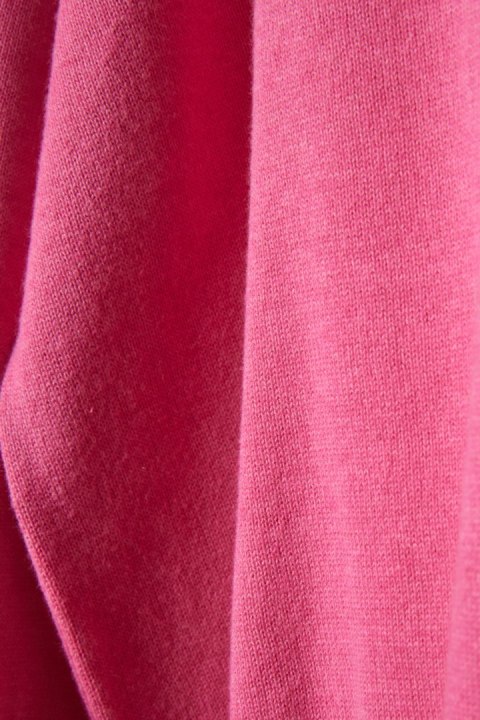 OCHRE NEPAL wyjątkowy sweter wysokiej klasy bawełna róż oversize one size