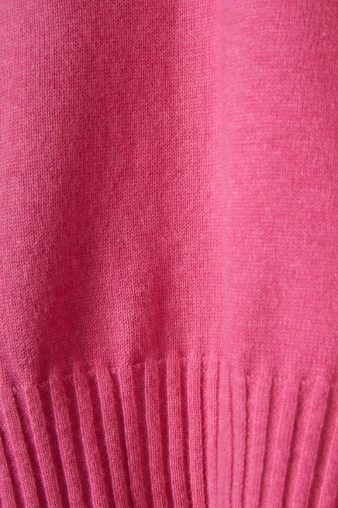 OCHRE NEPAL wyjątkowy sweter wysokiej klasy bawełna róż oversize one size