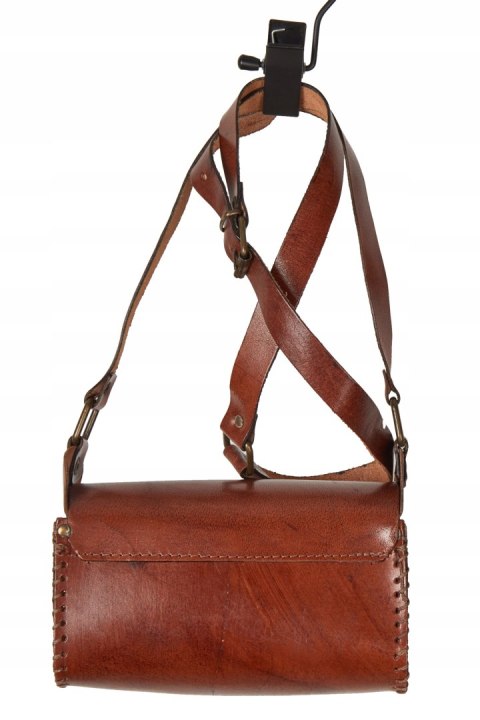 Oryginalna włoska torebka skórzana piękny brąz