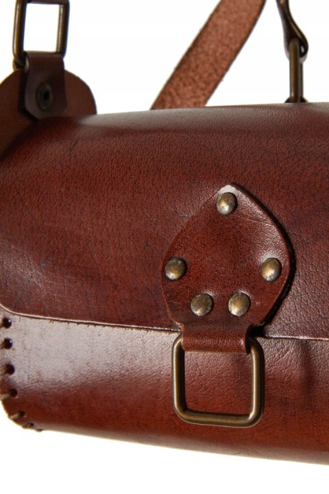 Oryginalna włoska torebka skórzana piękny brąz