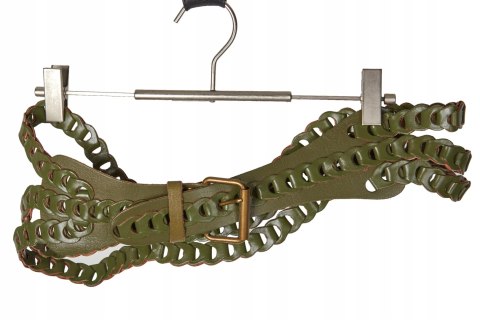 Oryginalny indyjski skórzany pasek kolor khaki