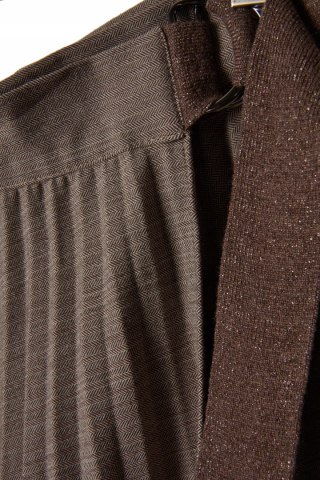 PANICALE - luksusowa włoska spódnica plisowana z wełną - 40