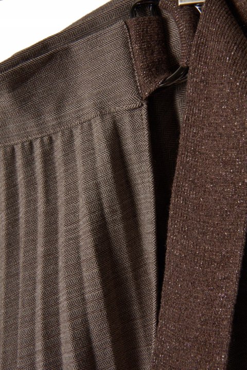 PANICALE - luksusowa włoska spódnica plisowana z wełną - 40