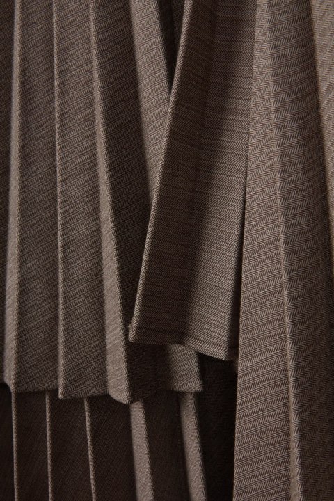 PANICALE - luksusowa włoska spódnica plisowana z wełną - 40