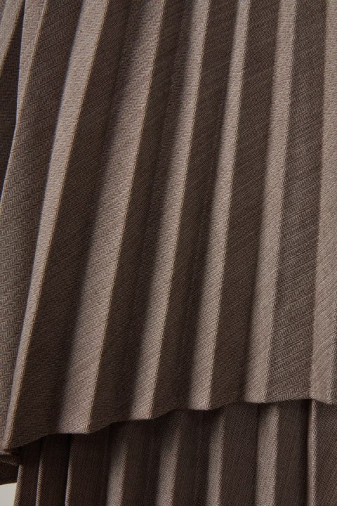 PANICALE - luksusowa włoska spódnica plisowana z wełną - 40