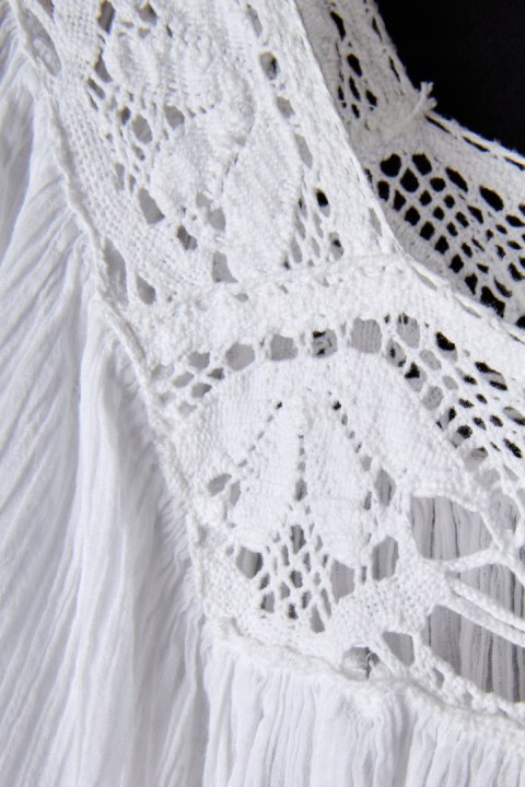 PHASE EIGHT fenomenalna luźna bluzka ivory koronki marszczenia 40