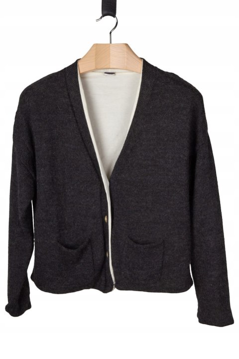 POETRY niespotykany sweter wełna alpaka bawełniana podszewka M