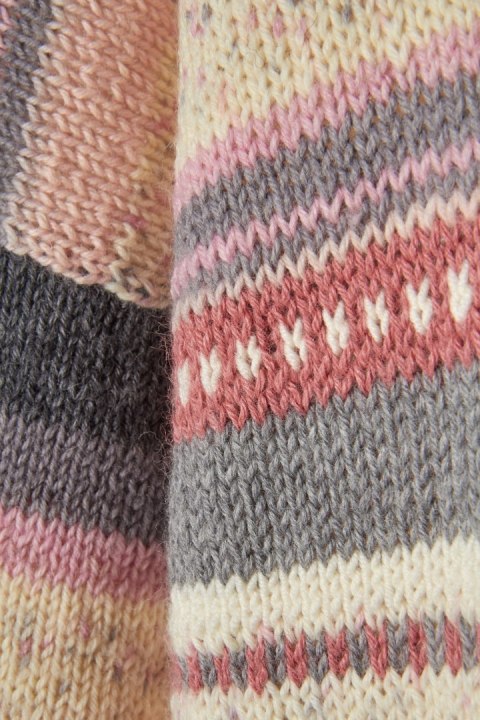 Ponadczasowy sweter wełna rękodzieło pastelowe kolory M/L