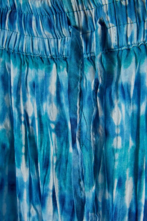 ROMAN - niebieska maxi spódnica na lato efekt batikowania - 44