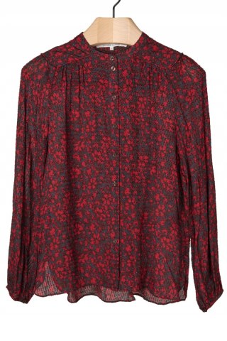 SECOND FEMALE wyjątkowa bluzka koszulowa delikatna wiskoza L