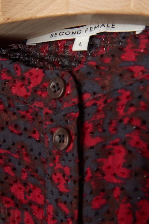 SECOND FEMALE wyjątkowa bluzka koszulowa delikatna wiskoza L