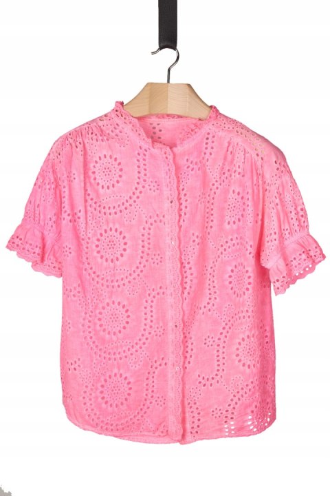 Śliczna włoska bluzka piękny kolor i haft - L