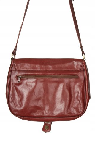 TEXIER - oryginalna torebka skórzana piękny ciepły brąz