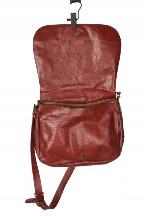 TEXIER - oryginalna torebka skórzana piękny ciepły brąz