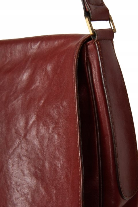 TEXIER - oryginalna torebka skórzana piękny ciepły brąz