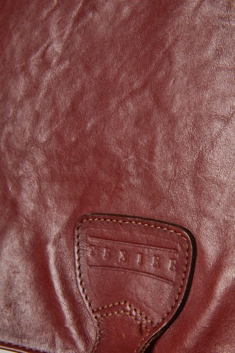 TEXIER - oryginalna torebka skórzana piękny ciepły brąz