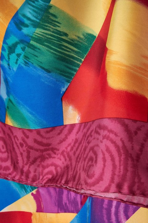 TRES JOURDAN - jedwabna apaszka kolorowa