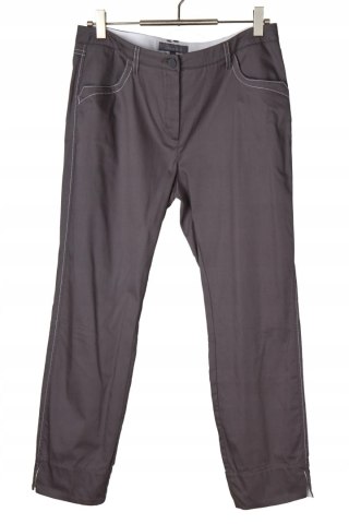 VALIENTE - mięciutkie spodnie bawełna stalowy kolor - 38