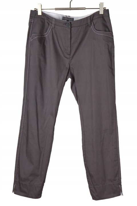 VALIENTE - mięciutkie spodnie bawełna stalowy kolor - 38