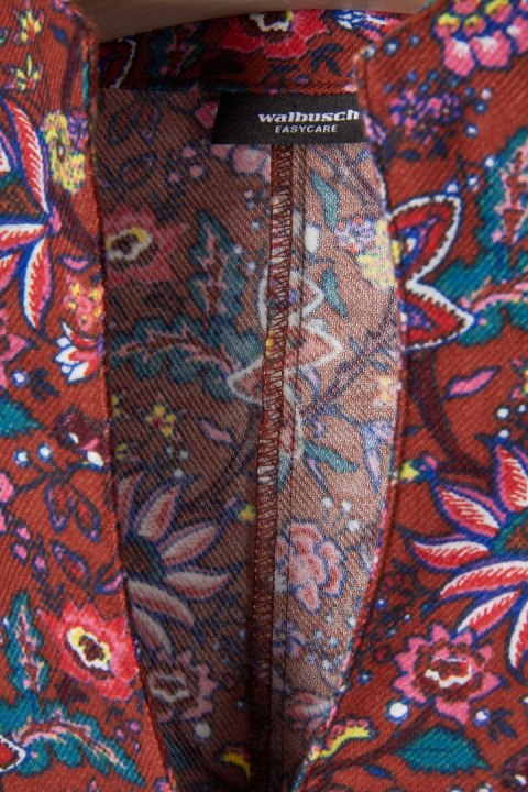 WALBUSCH przyjemnie ciepła bluzka koszulowa bawełna piękny wzór 40