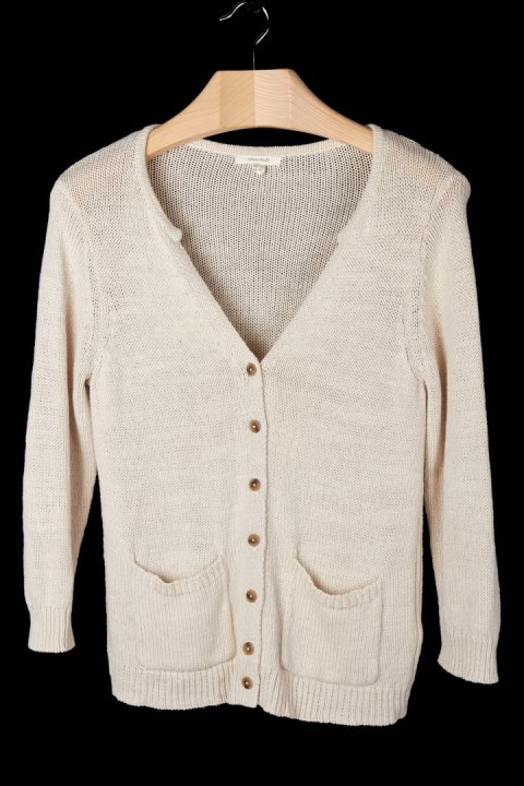 WHITE STUFF mięciutki sweter bawełna rozpinany 38