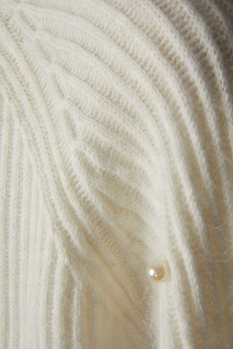 ZARA - niepowtarzalny sweter angora z perełkami - S