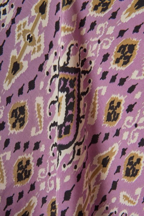 Zjawiskowa indyjska sukienka jedwab wiskoza piękny fiolet L