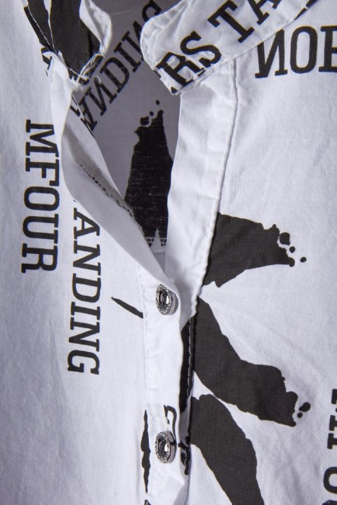 Zjawiskowa włoska luźna tunika print napisy - L/XL