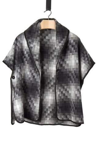 Zjawiskowe ponczo w kratkę - one size