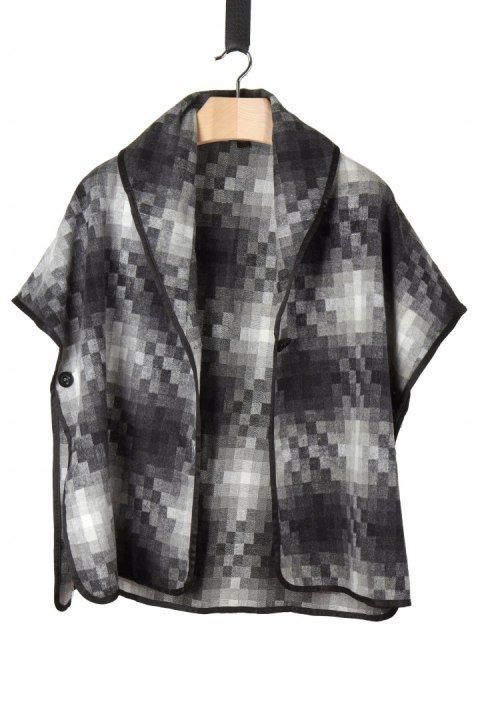 Zjawiskowe ponczo w kratkę - one size