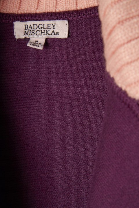 BADGLEY MISCHKA - wyszukany sweter ponczo piękny kolor - M/L