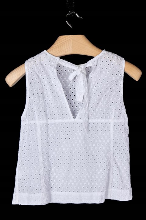 BOOMERANG lekka bluzka haftowana wiązana na plecach 34