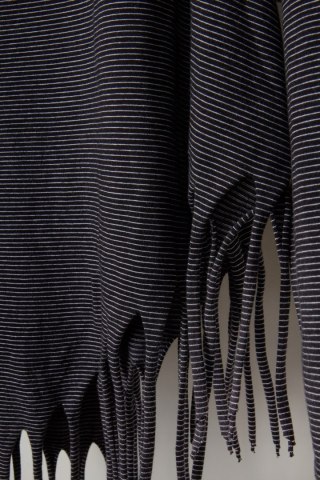 BORIS INDUSTRIES - wyszukana bluzka z frędzlami-XL